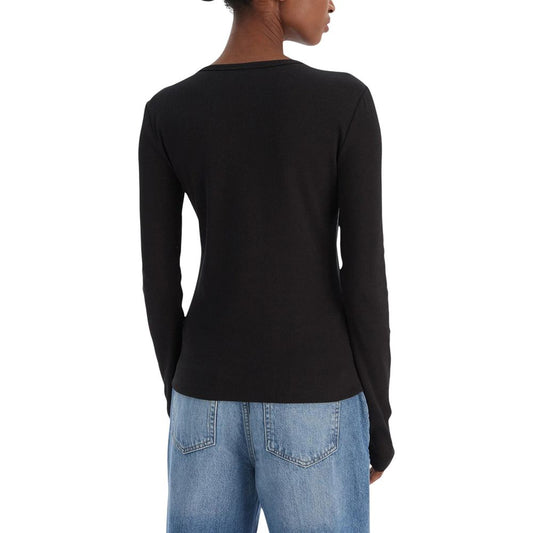 Calvin Klein Jeans Black Cotton Long Sleeve T-Shirt
