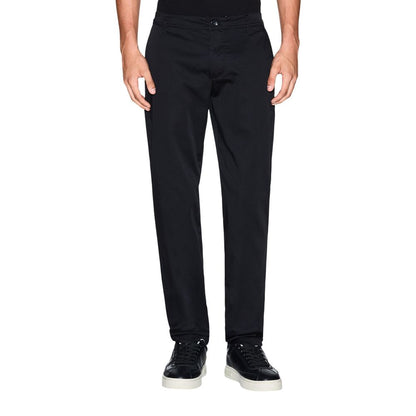 Armani Exchange Black Cotton Skinny Pants