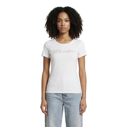 EA7 Emporio Armani White Elastane T-Shirt