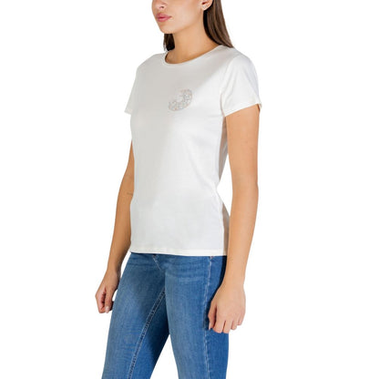 Liu Jo Cream Cotton T-Shirt