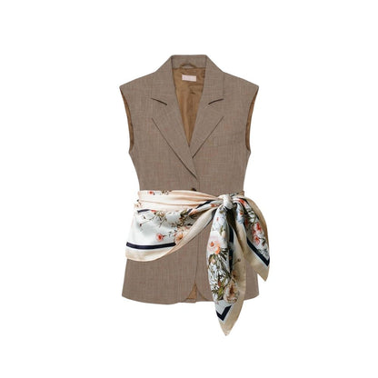 Liu Jo Beige Viscose Waistcoat