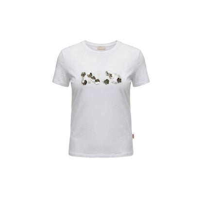 Liu Jo Cream Cotton T-Shirt