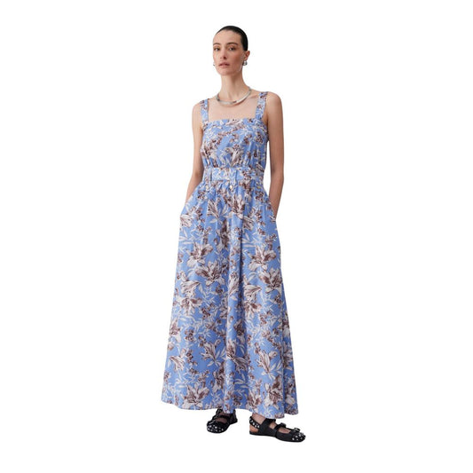 Liu Jo Blue Cotton Long Dress
