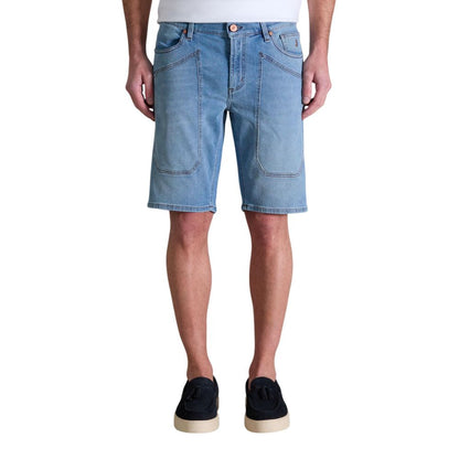 Jeckerson Light Blue Cotton Bermuda Shorts