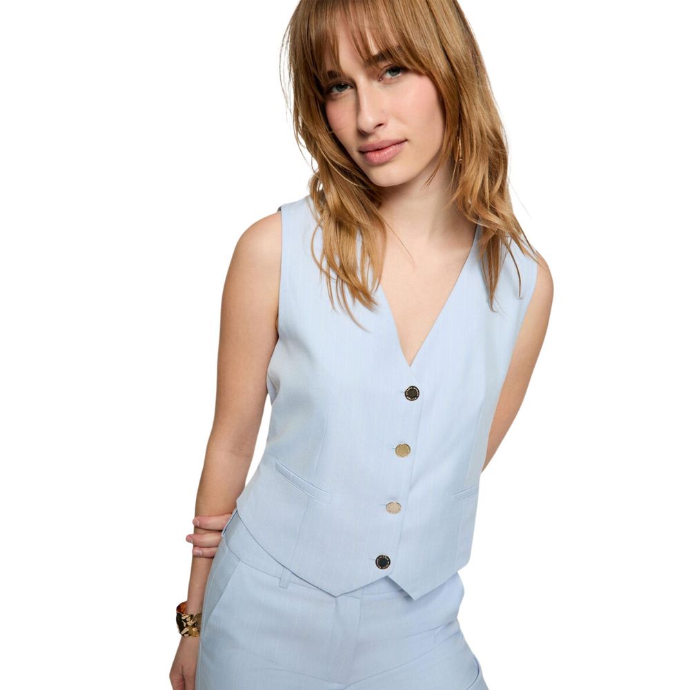 Morgan De Toi Blue Polyester Waistcoat