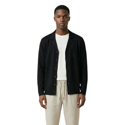 Gianni Lupo Black Viscose Cardigan