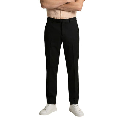 Gianni Lupo Black Polyester Skinny Pants
