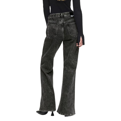 Karl Lagerfeld Black Recycled Cotton Mom Jeans
