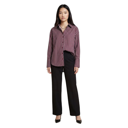Jacqueline De Yong Bordeaux Cotton Blouse