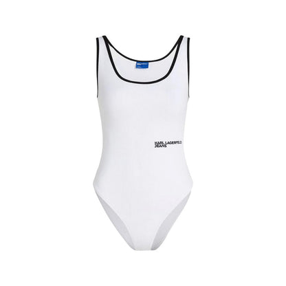 Karl Lagerfeld White Cotton Bodysuit