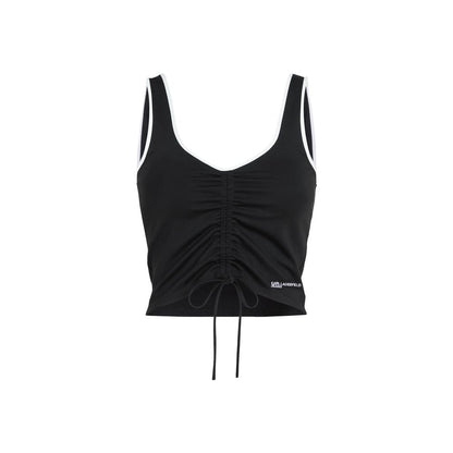 Karl Lagerfeld Black Viscose Top