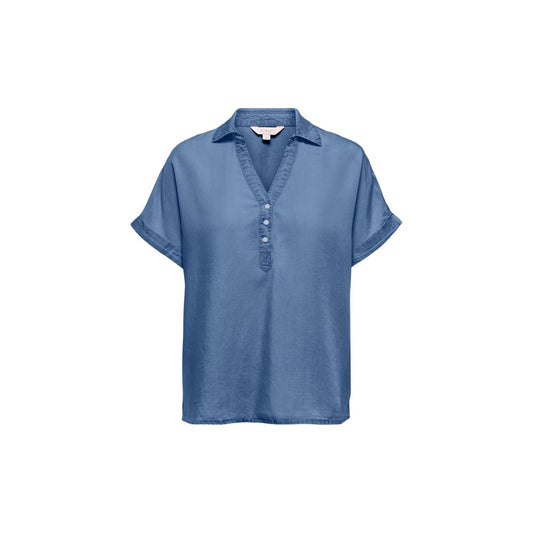 Only Blue Lyocell Shortsleeve Shirt