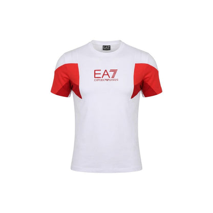 EA7 Emporio Armani White Cotton T-Shirt
