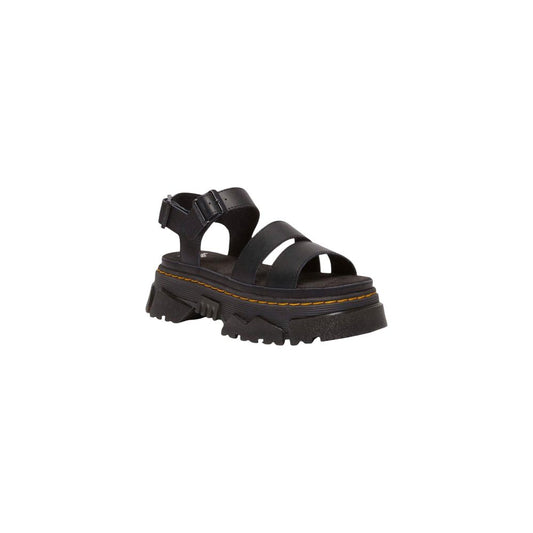 Dr. Martens Black Leather Flat Sandals