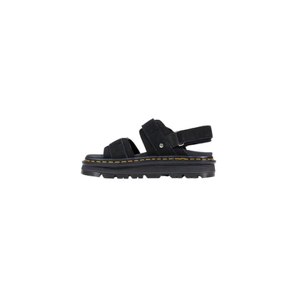 Dr. Martens Black Leather Flat Sandals