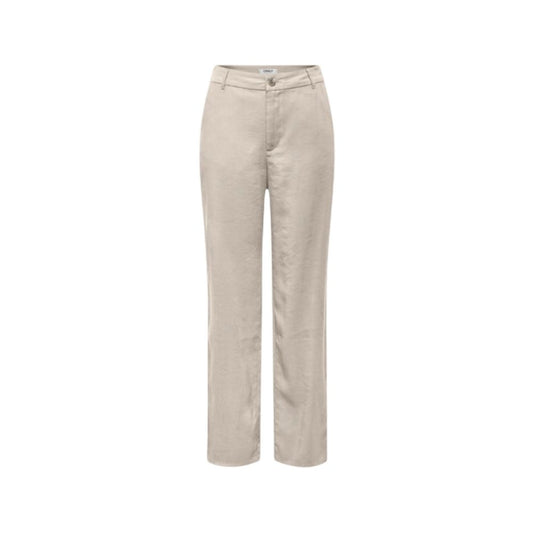Only Beige Viscose Casual Pants