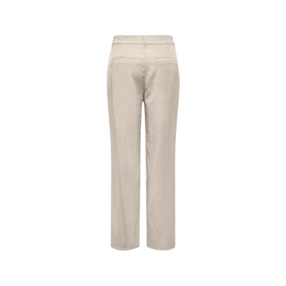 Only Beige Viscose Casual Pants