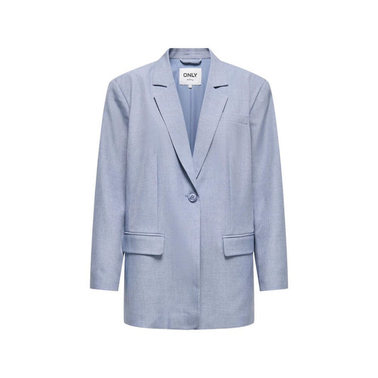 Only Blue Polyester Blazer