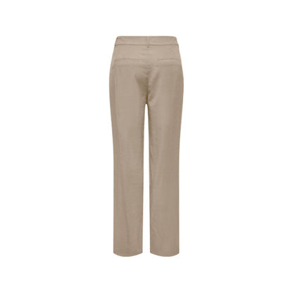 Only Beige Viscose Casual Pants
