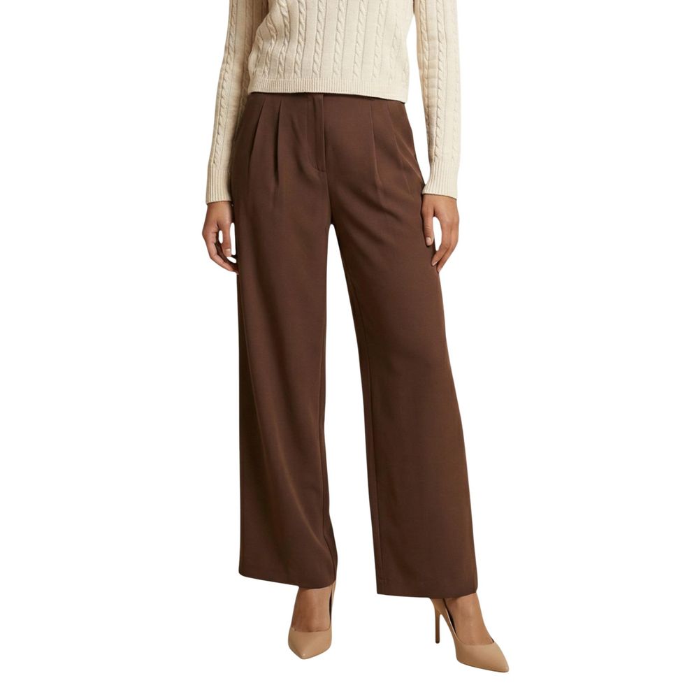 Only Brown Recycled Polyester Casual Pants