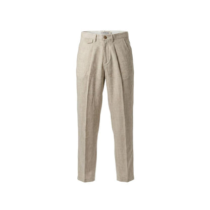 Gianni Lupo Beige Linen Casual Pants