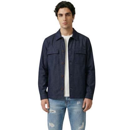 Gianni Lupo Blue Lyocell Jacket