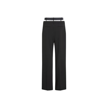 Karl Lagerfeld Black Polyester Casual Pants
