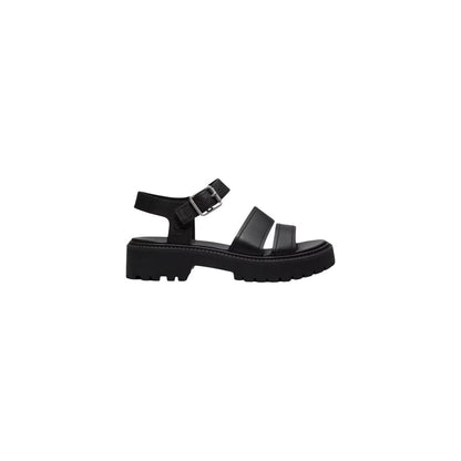 Timberland Black Leather Platform Sandals