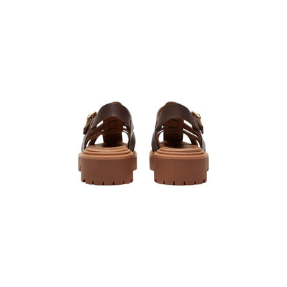 Timberland Brown Leather Flat Sandals
