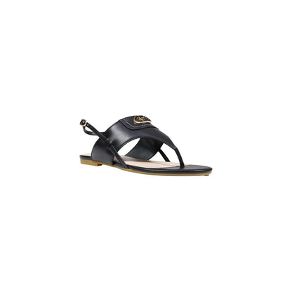 Liu Jo Black Leather Flat Sandals