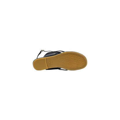 Liu Jo Black Leather Flat Sandals