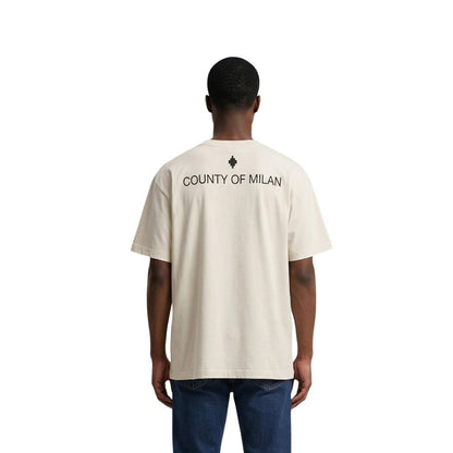 County of Milan Beige Cotton T-Shirt