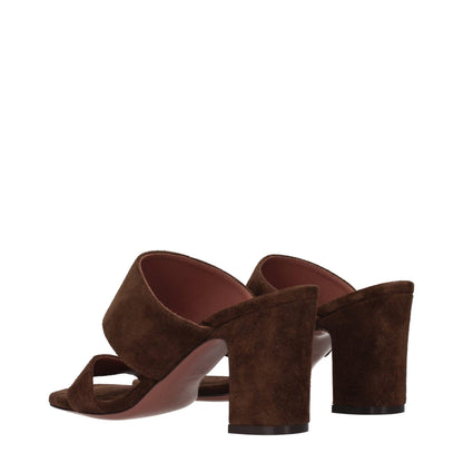 Paris Texas Brown Leather Platform Sandals