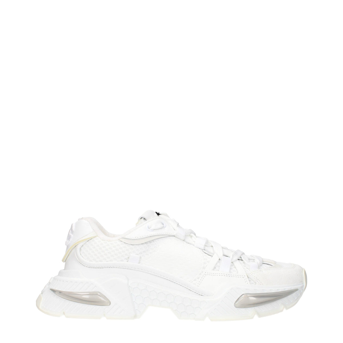 Dolce & Gabbana White Fabric Athletic Sneakers
