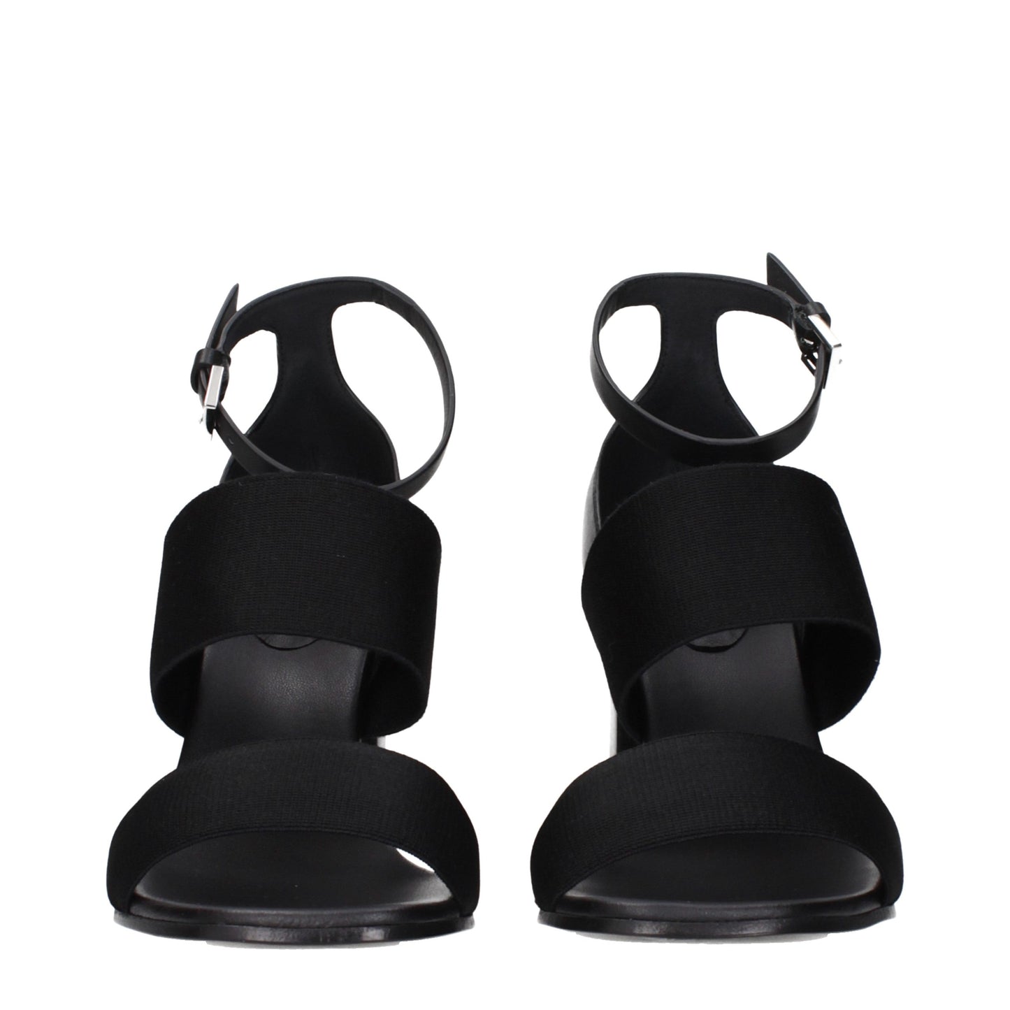 Max Mara Black Fabric Platform Sandals