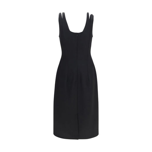 Versace Black Wool Oves Aries Casual Dress