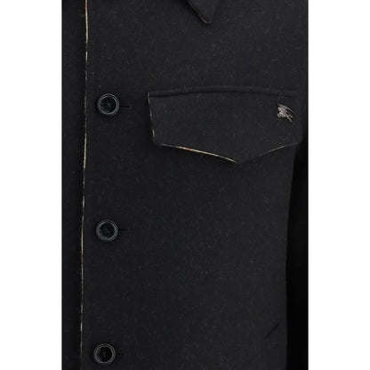 Burberry Black Wool Oves Aries Full-Length Jacket