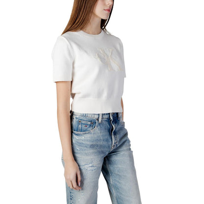 Calvin Klein Jeans Beige Cotton Sweatshirt