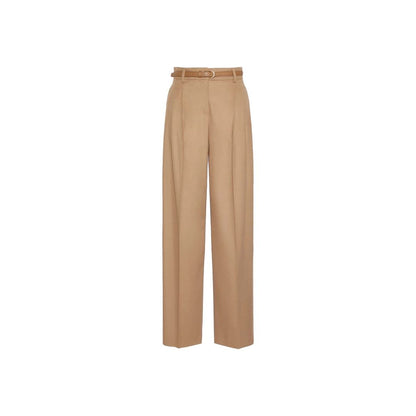 Max Mara Brown Virgin Wool Casual Pants