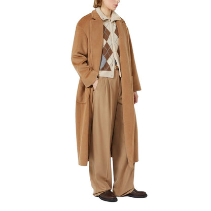 Max Mara Brown Virgin Wool Casual Pants