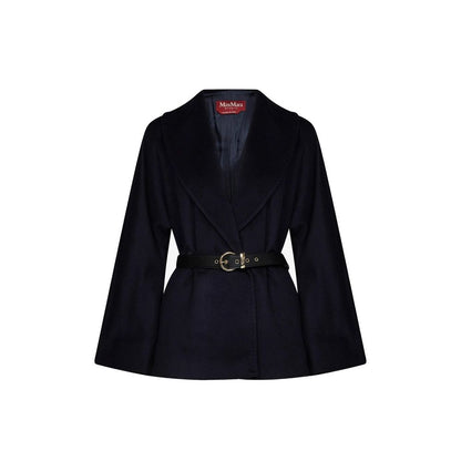 Max Mara Blue Virgin Wool Coat