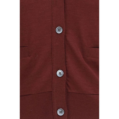 Thom Browne Bordeaux Wool Oves Aries Cardigan