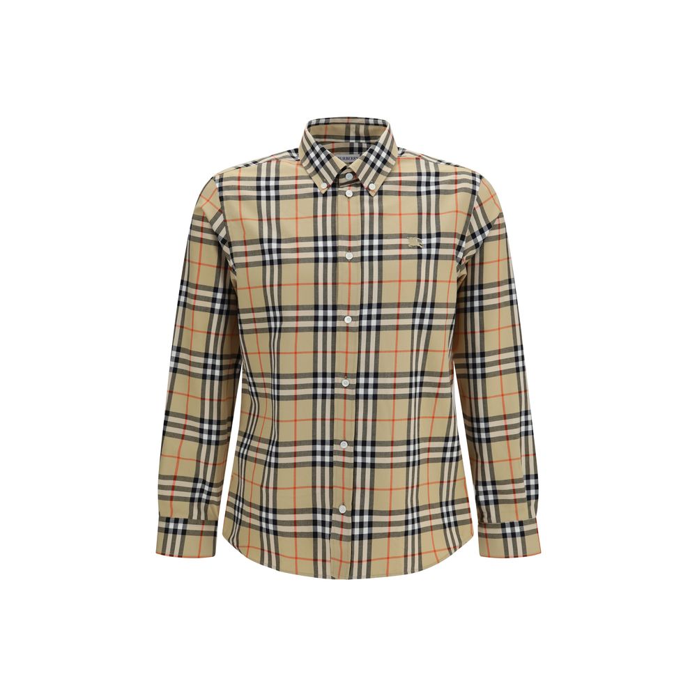 Burberry Beige Baumwollhemd mit Muster