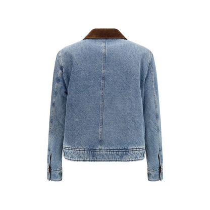 Ami Paris Blue Cotton Denim Jacket