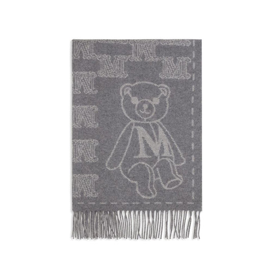 Max Mara Gray Cashmere Scarf