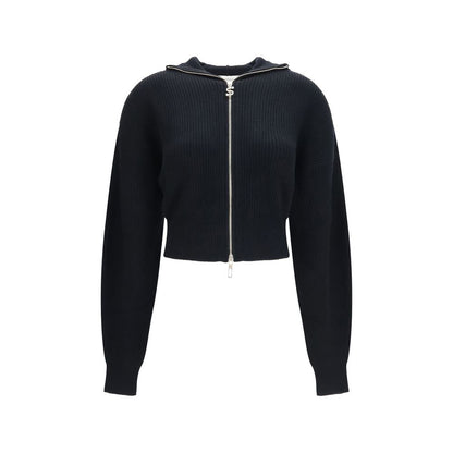 Max Mara Black Wool Oves Aries Cardigan
