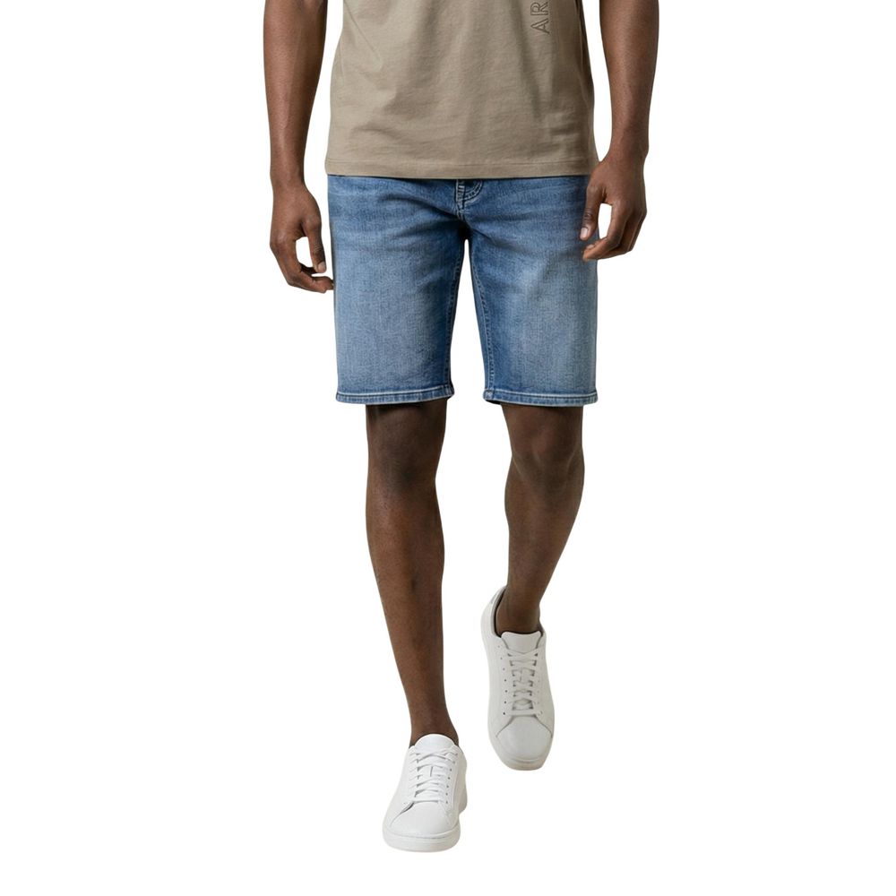 Replay Blue Cotton Bermuda Shorts