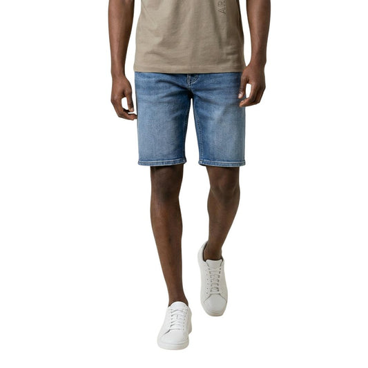Replay Blue Cotton Bermuda Shorts
