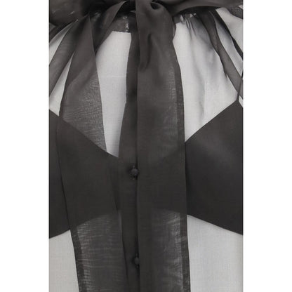 Ermanno Scervino Black Silk Blouse