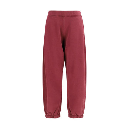 Off-White Purple Cotton Casual Pants